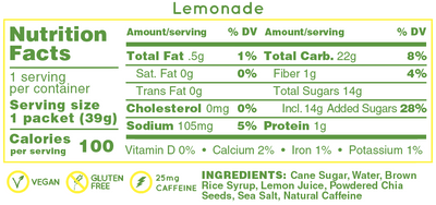 Gel Energético Huma Lemonade (25mg Cafeina)