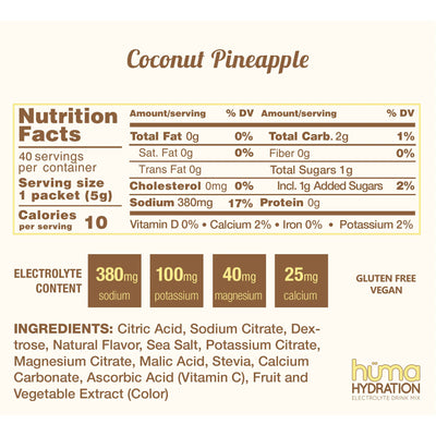 Huma Hydration - Sachet Coconut Pineapple | 5 grs.